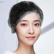 100pcs Disposable Bouffant Caps 21 inch Non-Woven Black Hair Net Elastic Dust Cap for Medical Labs N