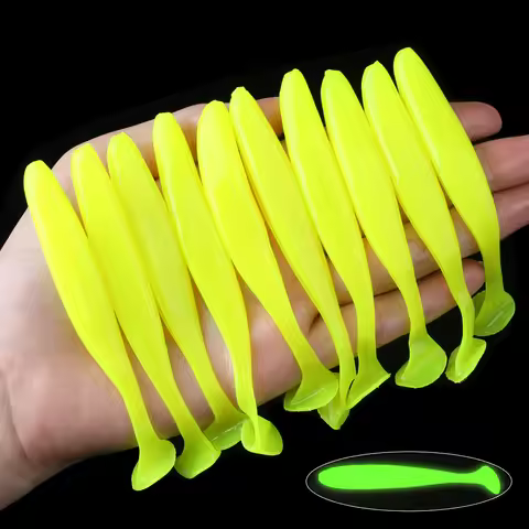 QXO 10pcs/Lot 5.1Inch 3.93Inch Soft Lures Silicone Bait Sea Fish Pva Swimbait Wobblers Goods For Fis