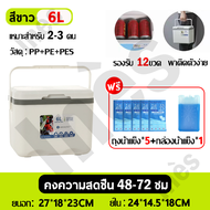 🔥จัดส่งใน 24ชม🔥กระติกน้ำแข็ง กล่องเก็บความเย็น สามารถแช่เย็นได้ 72 ชม ความจุ 5L/8L/13L แบบพกพา ไม่มี