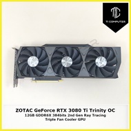 ZOTAC GAMING GeForce RTX 3080 Ti 12GB Trinity OC Triple Fan with 2nd Gen RT Cores 384bits GDDR6X HDMI DP Used Graphic Card