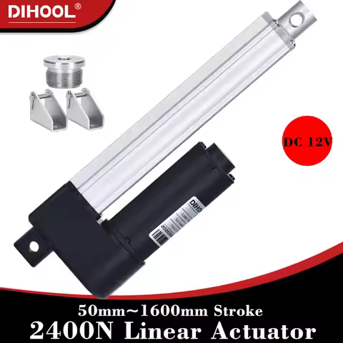 2400N Linear Actuator 12V Electric Lifting Motor 50mm~1600mm Stroke 30kg~240kg Load Adjustable Actua