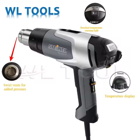 Steinel HG-2320E Digital Hot Air Gun 2300W 80-660℃ Adjustable Temperature 2 Wind Speed Levels for Ph
