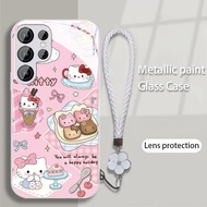 Case For Samsung Galaxy S25Ultra S24Ultra S23Ultra Soft TPU Frame Hard Back Phone Casing With Hand S