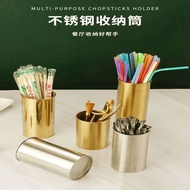 🔥Limited Time Sale🔥Stainless Steel Lottery Holder Multi-Purpose Storage Tube Bamboo Stick Holder Com