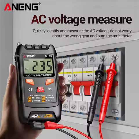 ANENG M113 Pocket Portable Multimeter Tester 1999 Counts Mini Multimeters AC/DC Voltage Auto Machine