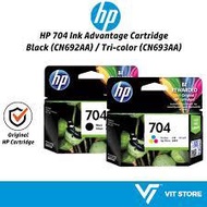 HP 704 Ink Cartridge - Black & Tri-Color (Cyan, Magenta, Yellow)