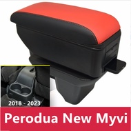 Perodua New Myvi 2018 - 2023 Car Armrest box Adjustable Centre Console Car Arm Rest box with USB Arm