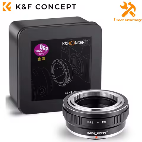 K&F CONCEPT for M42-FX Lens Adapter Ring for M42 Mount Screw to Fujifilm X Mount Fuji X-Pro1 X-M1 X-