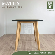 MATTIS 5ft Dining Table 150x90cm AUSTON Table140x80cm 160x90cm Meja Makan Murah Solid Wood (BEWOOD)