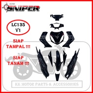 [FULL TANAM ] SNIPER COVERSET LC LC135 V1 MX KING BLACK / HITAM MX KING