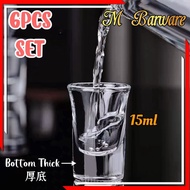 [MBarware]6Pcs 15ml Small Tumble/Shot Glass/Liquor Glass