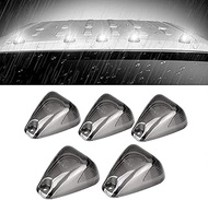 5 X Cab Marker Light Smoke Cover, Cab Roof Running Light, Top Clearance Light Compatible with 1999-2