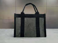 babao กระเป๋าถุงผ้าพีพีสาน (PP Woven Fabric) ทรง Summer bao (สีดำ) ขนาด 25x12x20 CM.