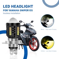 1PCS  61LED Motorcycle Headlight  FOR YAMAHA SNIPER155 H4  6500K White 3200K Yellow Dual Color  12-8