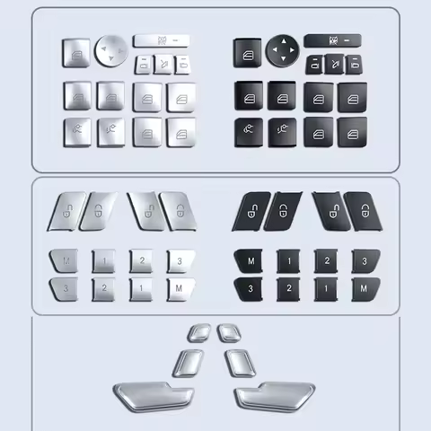 Car Window Lift Button Cover Sticker Switch Panel Styling for Mercedes Benz A B C Class W204 W212 GL