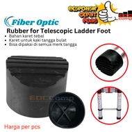 Single telescopic ladder anti-slip rubber feet | Round ladder rubber
