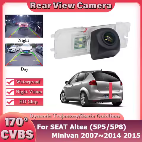 170Β° 1080P HD CCD Car Vehicle Rear View Reverse Camera For SEAT Altea Leon Ibiza 6L 6J Alhambra Atec