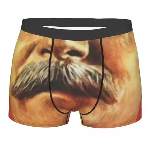 Custom Male Joseph Stalin Underwear Soviet Russian CCCP Communist Socialist Boxer Briefs Breathable