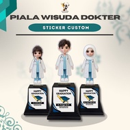 Acrylic Trophy Graduation Doctor Sticker Custom Graduation Award Gift Souvenir