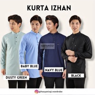 [S-3XL] Kurta Izhan |Kurta Slim fit | Kurta Moden | Kurta Lelaki | Kurta Dewasa | Kurta Baby Blue | 
