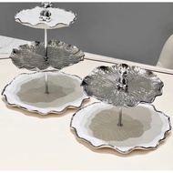 2-storey Bearbrick Bear Plate, 3-Storey Ceramic Cake Tray, Fruit Plate, Cake Plate (100% Real Photo)