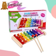 Musical Instrument Wooden Multicolor 8 Notes Xylophone Piano Early Learning Educational Toys (1878)