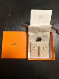 Hermes Earring mini pop H 白金色