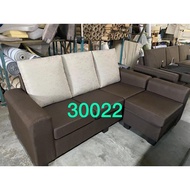 Direct Factory Harga Kilang Sofa L shape Fabric Sofa Kain 3 Pillows