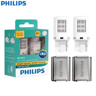 Philips WY21W T20 Ultinon LED with 2x LED CANbus Adapter Auto Turn Signal Light Amber LED Lamps No F