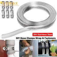 CYMX Hose Clamp Strap, Adjustable 304 Stainless Steel Hose Clamps,  Large Pipe Ducting Hose Clamp Pi