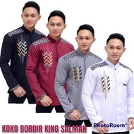 PRIA PUTIH Koko White Batik Shirt For Adult Men Long Sleeve Uniform
