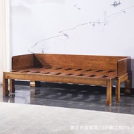 Solid Wood Arhat Bed New Chinese Style Old Elm Sofa Bed Arhat Bed Deposit Zen Household Sliding Anti