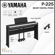 Yamaha P-225 88-key Digital Piano with Piano Stand and X Stool - Black (P225 / P 225)