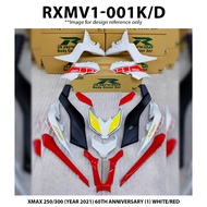 Cover Set Rapido Yamaha XMAX 250 / 300 V1 V2 60TH ANNIVERSARY (1) WHITE / RED Accessories Motor X MA