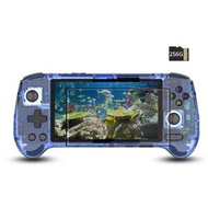全城熱賣 - ANBERNIC RG556 遊戲掌機 5.48寸 AMOLED屏 安卓 13系統WIFI+藍牙 遊戲機 128GB+256GB（透明藍色）