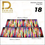 alas kakialas kaki dapur KITCHEN RUNNER CARPET RUG CHANNEL ALAS KAKI VIRAL ANTI SLIP 50 CM X 120 CM