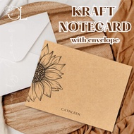 Minimalist Kraft Card - Personalized / Customized Notecard / Gift Card / Message Card