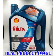 Engine Oil Shell Helix HX7 5W30 SN PLUS SN Semi Synthetic 4Liter Toyota Honda Nissan Proton Minyak H
