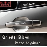 Audi Car Logo Metal Sticker 3D Creative Decoration Automobile Window Door Interior Badge For Sline S