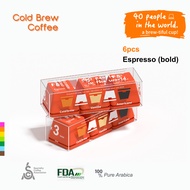 "40 People in the World"instant coffee, F5 cold brew coffee Espresso Bold 6pcs