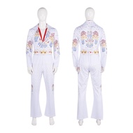 Halloween Rock Singer Elvis costume Stage cosplay Costume cosplay Performance Costume Uniform