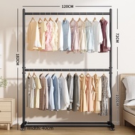 LG Rak Baju Gantung Berdiri 2 Susun Rak Gantungan Baju Besi Rak Baju Gawang Estetik Stand Hanger 200