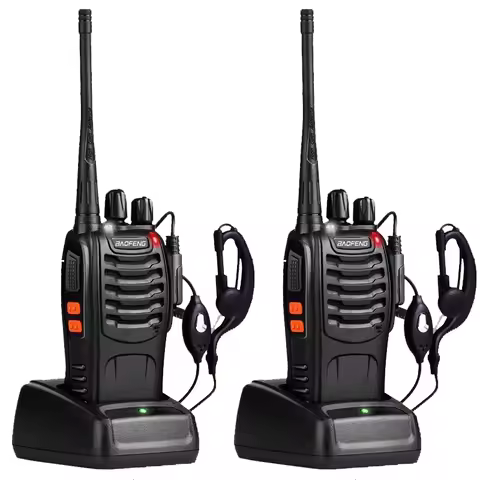 2PCS/LOT Baofeng BF-888S With Headphones 5km Long Range Walkie Talkie Two Way Radio Channel 16 self-