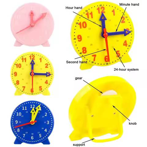 Creative 10cm Clock Early Education Children Montessori Clocks Model Time Learning Clock Preschool T