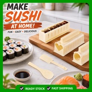 10-Piece DIY Sushi Maker Kit 8 Shapes Sushi Mold Set Rice Roll Gimbap Onigiri Maker Easy Home Sushi 