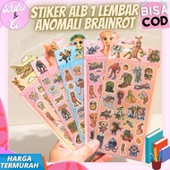 ALB ANOMALI BRAINROT STICKER 1 SHEET ANOMALI TUNG TUNG CUTE UNIQUE LABEL STICKER 1 SHEET ANOMALI BAL