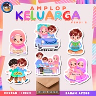 (CONTENTS Of 6) PREMIUM CUTE FAMILY SHAPED 3D EID ENVELOPE VERSION 2