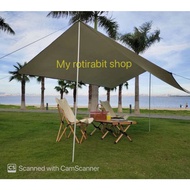 Camping tarp, Tent Tarp Rectangle 5m x 3m , Butterfly shape 6m x 4.2m