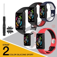 Silicone Strap / Watch Strap / Rubber 2 Color for Huawei Band 6 / Honor Band 6