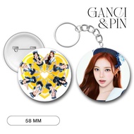 GANTUNGAN S2U PIN LEMON TANG 58MMKeychain KPOP KEYCHAIN UNOFFICIAL CARMEN JIWOO